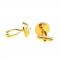 Gold Saucer Cut Crown Crystal Cufflinks 2.JPG